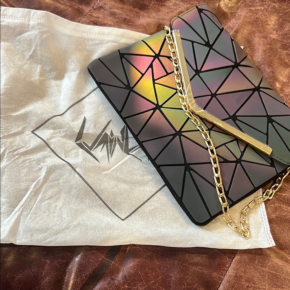Geometric Black and Gold Women's Bag